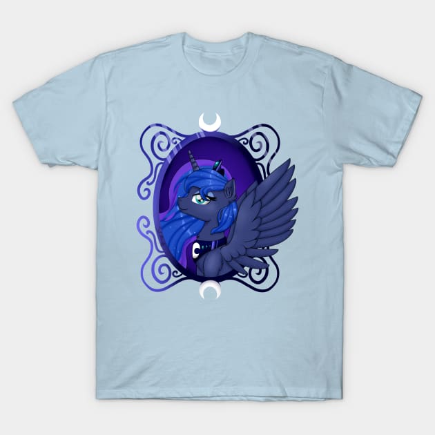 Luna portrait T-Shirt by Spokenmind93